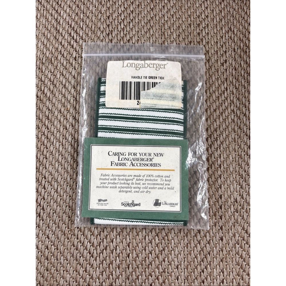 Longaberger Handle Tie Green Tick #2438492  Retired